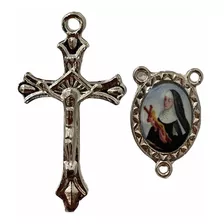 20 Entremeios Santa Rita + Crucifixos Para Terços