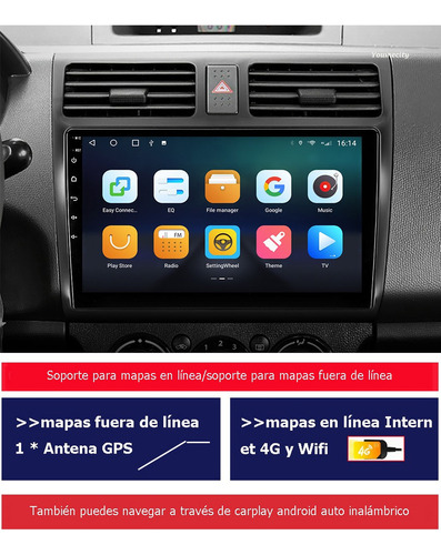 Auto Estreo Radio Android Gps Para Suzuki Swift 2006-2011 Foto 2