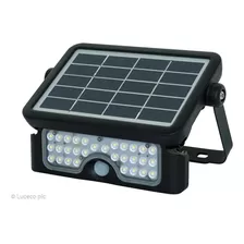 Lexsf6b40, Luminaria Solar Con Sensor De Movimiento Color Negro