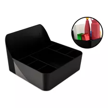 Suporte Café Porta Sachês De Chás Açúcares Colheres Unitermi Cor Preto