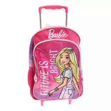 Mochila Infantil Barbie C/ Rodinhas Original