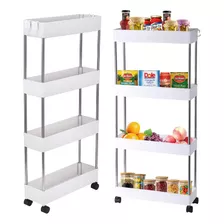 Carrito Organizador 4 Niveles Con Ruedas De Baño Y Cocina 