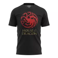 Camiseta Camisa House Of The Dragon Fire And Blood Seri Geek