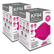 100 Cubrebocas Kf94 Color Rosa Tapabocas Coreano Para Adulto