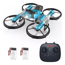 Mini Drone 2 En 1, Moto Rc, Para Principiantes, Color Azul