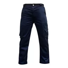 Pantalon De Trabajo Gabardina Cargo Azul Upf 50