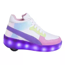 Tenis Infantil Menina Com Luz E Rodinha Promoção Que Pisca