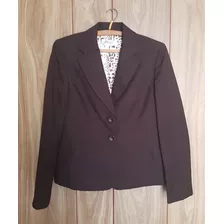 Blazer Kasper Dama Marron Forrado Polyester