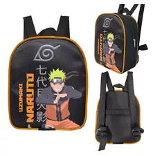 Lancheira Termica Escolar Naruto Uzumaki Preto Premium
