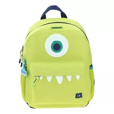 Mochila Chica Chenson Preescolar Kinder Monster At Work Inc Coleccion Mike Wazowski Mw65785-g Toothster Color Verde Limón