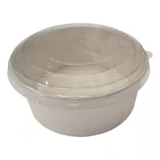 Bowl Compostable Bio Form Con Tapa 32oz (25 Unidades)