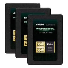 Inland Paquete De 3 Unidades De 256 Gb Ssd Sata Iii 6 Gb/s . Color 256 Gb X 3