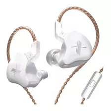 Auriculares In-ear Kz Edx With Mic Blanco Monitoreo Gaming