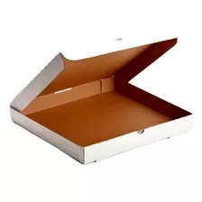 100 Cajas Pizza Kraft Blanca 45 Cm (18 Pulgadas) Corrugado