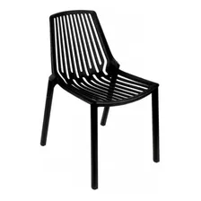 Silla Bamboo Reforzada Plastica Negra Apilable Decohoy Vip