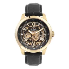 Relógio Technos Masculino Automático Dourado Pulseira Couro