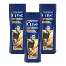 Shampoo Clear Men 400ml Limpeza Profunda 3 Prod Anticaspas