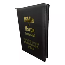 Bíblia Sagrada Letra Hipergigante Plus Ziper E Harpa Pentecostal Ed. Promessas + Índice 