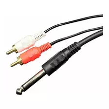 Cabo P10 Mono Para 2 Plug Rca 1,8m (10 Unidades)