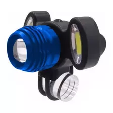 Farol Para Bike Com 3 Leds Strobo Zoom Recarregável Potente