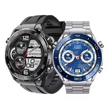 Relógio Redondo Luxo Hw5 Max Com 3 Pulseiras - Hw5