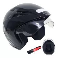 Capacete Motoboy Ebf Thunder Aberto Preto Brilho 60