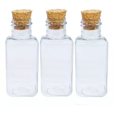 30 - Mini Garrafinhas De Plastico 40ml Com Tampas De Rolha