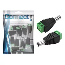 20x Conector Plug P4 Macho Com Borne P/ Cftv Câmera Fonte