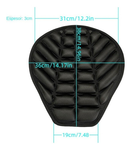 Electric Motorcycle 3d Damping Seat Cover Foto 4