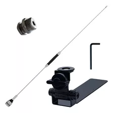 Kit Enfeite Antena Px 67cm Suporte Caminhonete Parafusos