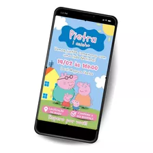 Convite Interativo Peppa Pig Para Enviar Via Whatsapp