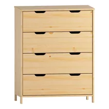 Comoda Cajonera 4 Cajones Madera Mueble Dormitorio Lf Lcm