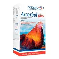 Ascorbol Plus 100 Tabletas Aranda Aves Gallos Alto Registro