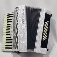 Acordeon Gaita Sanfona Cadenza 48 Baixos 34 Tc Branca C/ Bag