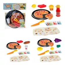 Brinquedo Comidinha Pizza Cozinha De Cortar Com Velcro Crec