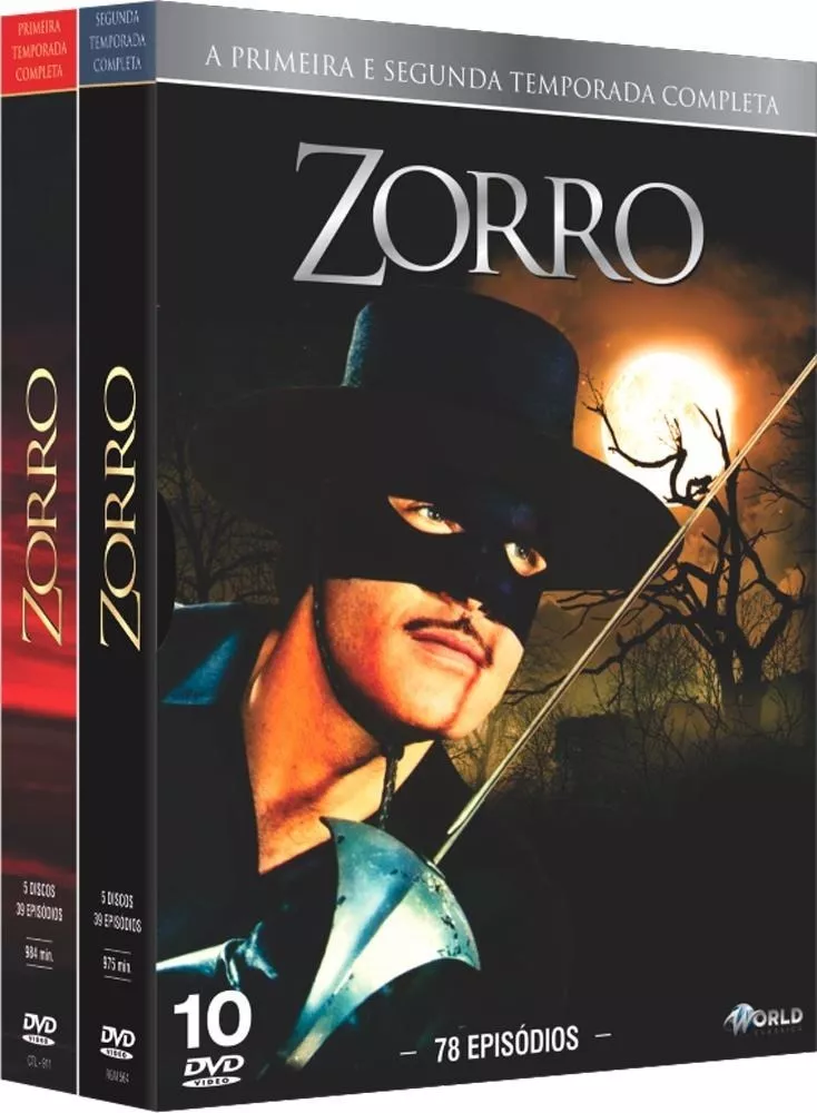 Box Dvd Zorro 1ª E 2ª Temporada Completo - Original Lacrado