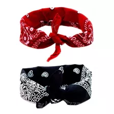 Kit Com 2 Bandanas 55x55 Várias Cores 100% Algodão