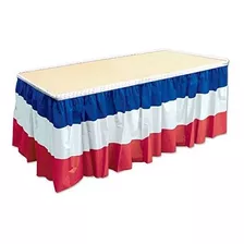 Beistle 52170rwb Mesa Patriotica Bordeando 29 X 14 Color Roj