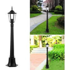 Poste De Jardim Colonial Retrô 1,0m Pc204/1 Nice Preto