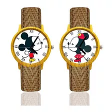 Reloj De Pareja Mickey Y Minnie + Estuche Tureloj