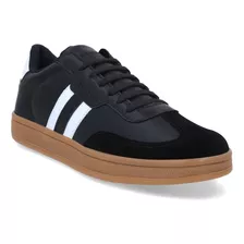 Tenis Deportivo Hombre Casual Super Sport Negro 683-13