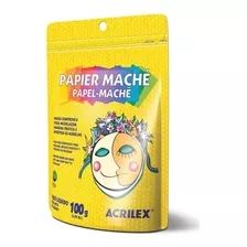 Papel Mache 100g Acrilex Cor Branco