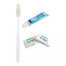 100 Kit De Higiene Jabon 25g + Pasta 5ml + Cepillo Economico