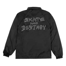 Chaqueta Thrasher Negra Skate & Destroy Coach Jacket - Black