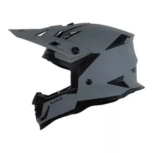 Capacete Army Patriot Cinza Fosco/preto Offroad Mx Cross