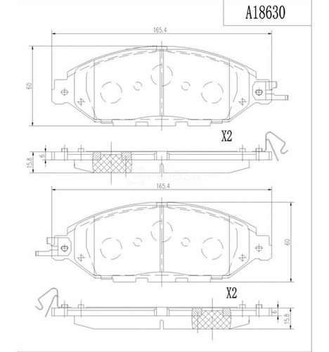 Pastillas De Freno Para Nissan Pathfinder 2013-2017 ; Nissan Foto 3