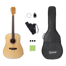 Monoprice Guitarra Acústica De 6 Cuerdas, Derecha, Beige (.