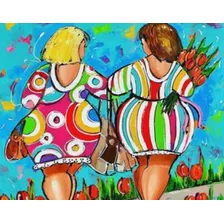 Tela Pintura Por Números ! Amigas Charmosas 40x50cm 