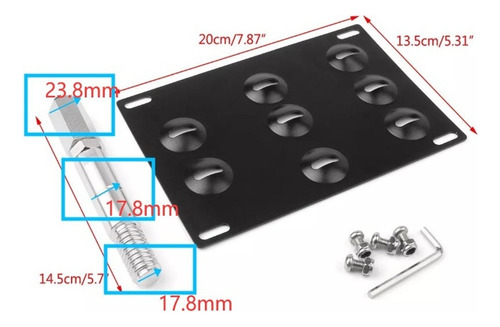 Marco Portaplaca Para Vw Golf Jetta Skoda Tiguan Touran Foto 4