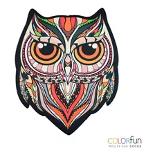 Mouse Pad Reliza Colorfun De Borracha Owl Color 24cm X 24cm